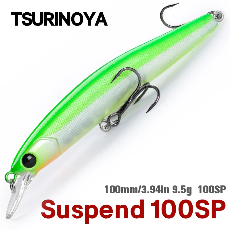 TSURINOYA Lure DW70 Suspending Jerkbait Fishing  Minnow 100SP 100mm 9.5g Pike Bass Lure Hard Bait Wobbler Crankbait Pesca Isca