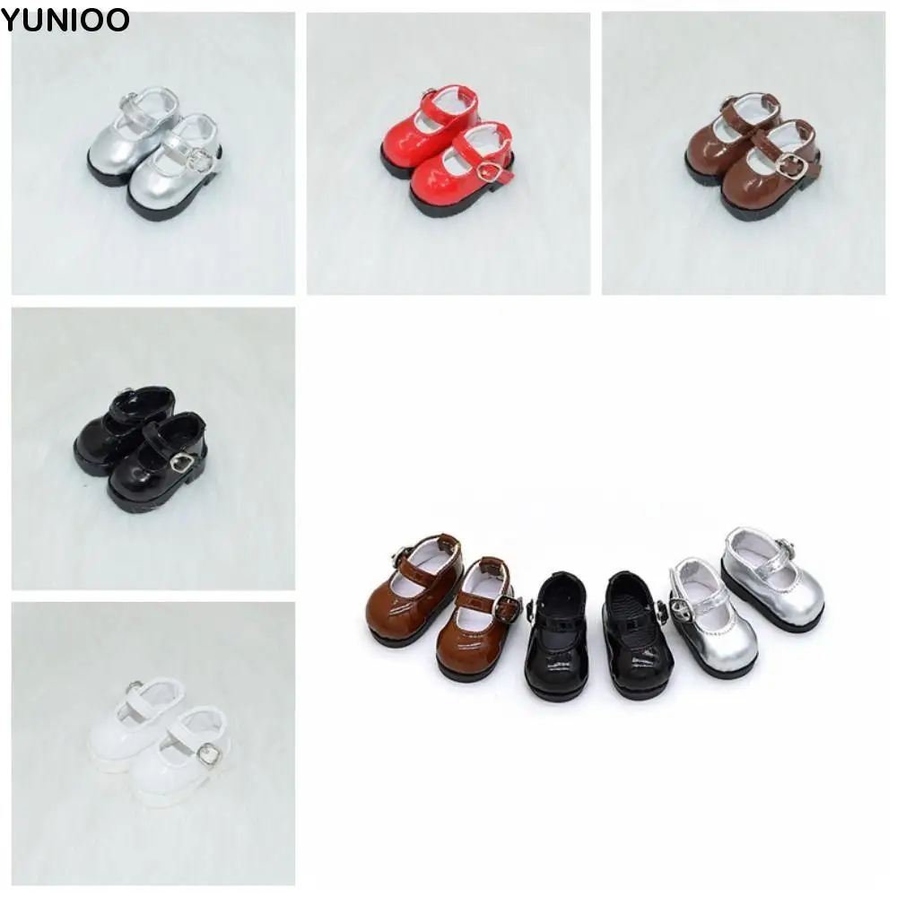

1 Pair Leather Shoes Doll Canvas Shoes Round Toe High-top 1/6 Scale PU Leather Shoes Mary Jane Shoes Casual 1/6 Bjd Doll Shoes