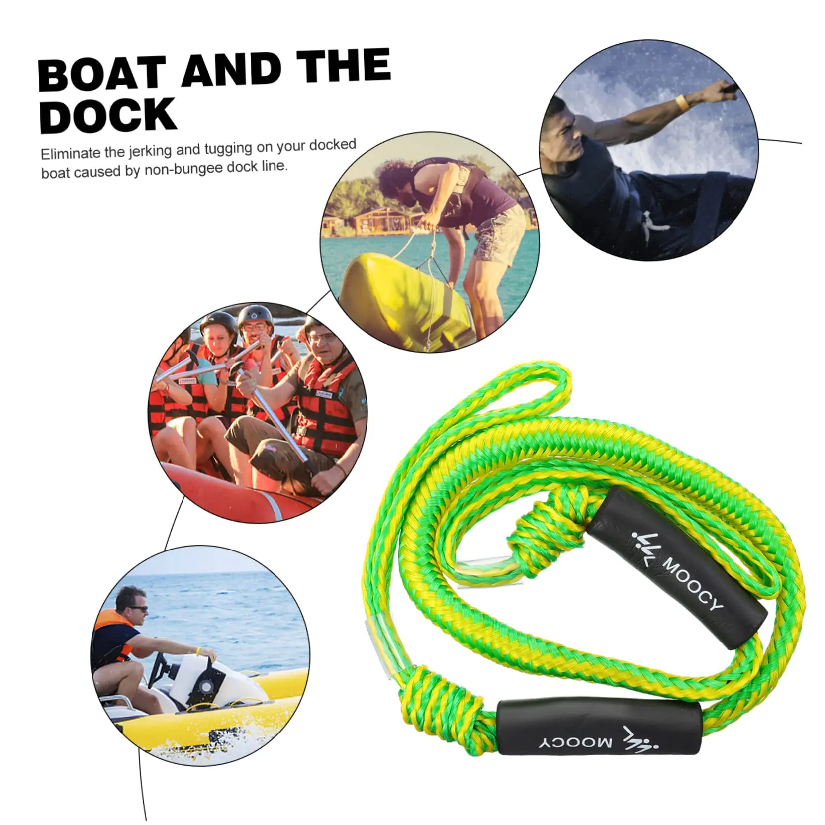 

Kayak cable Marine quay elastic rope shock absorption stretch pontoon rope water ski Bungee Dock Line rope Marine accessories