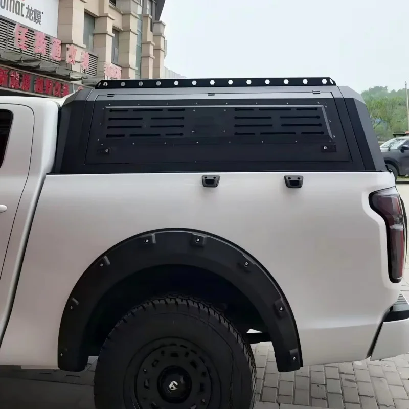 High Quality Waterproof Locking Roll Up Tonneau Canopy Pickup High Bed Cover Truck Topper Fit Vigo view 5