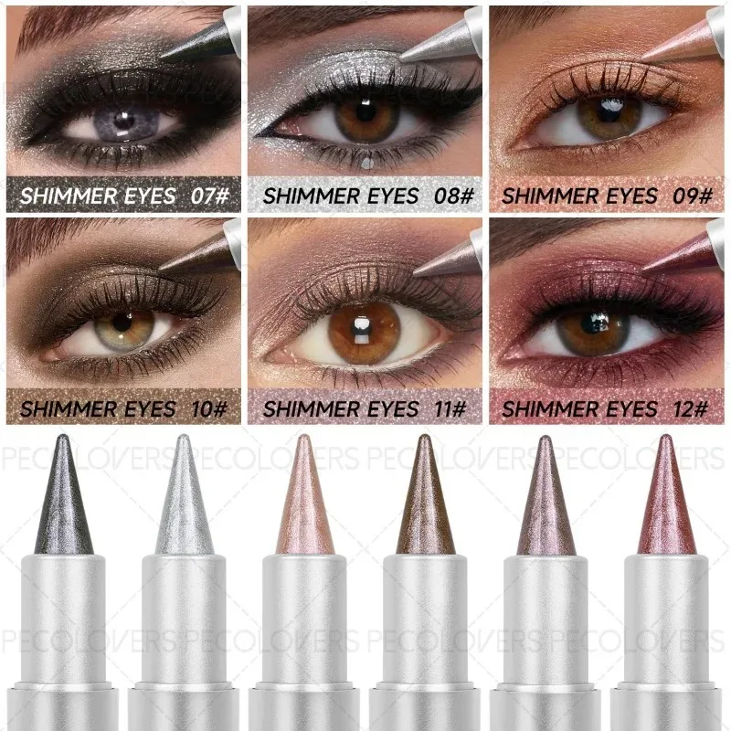 Stylo fard à paupières coloré, rendu des couleurs élevé, maquillage accrocheur, pour fêtes de vacances et usage quotidien, cosmétiques pour les yeux, 1 pièce