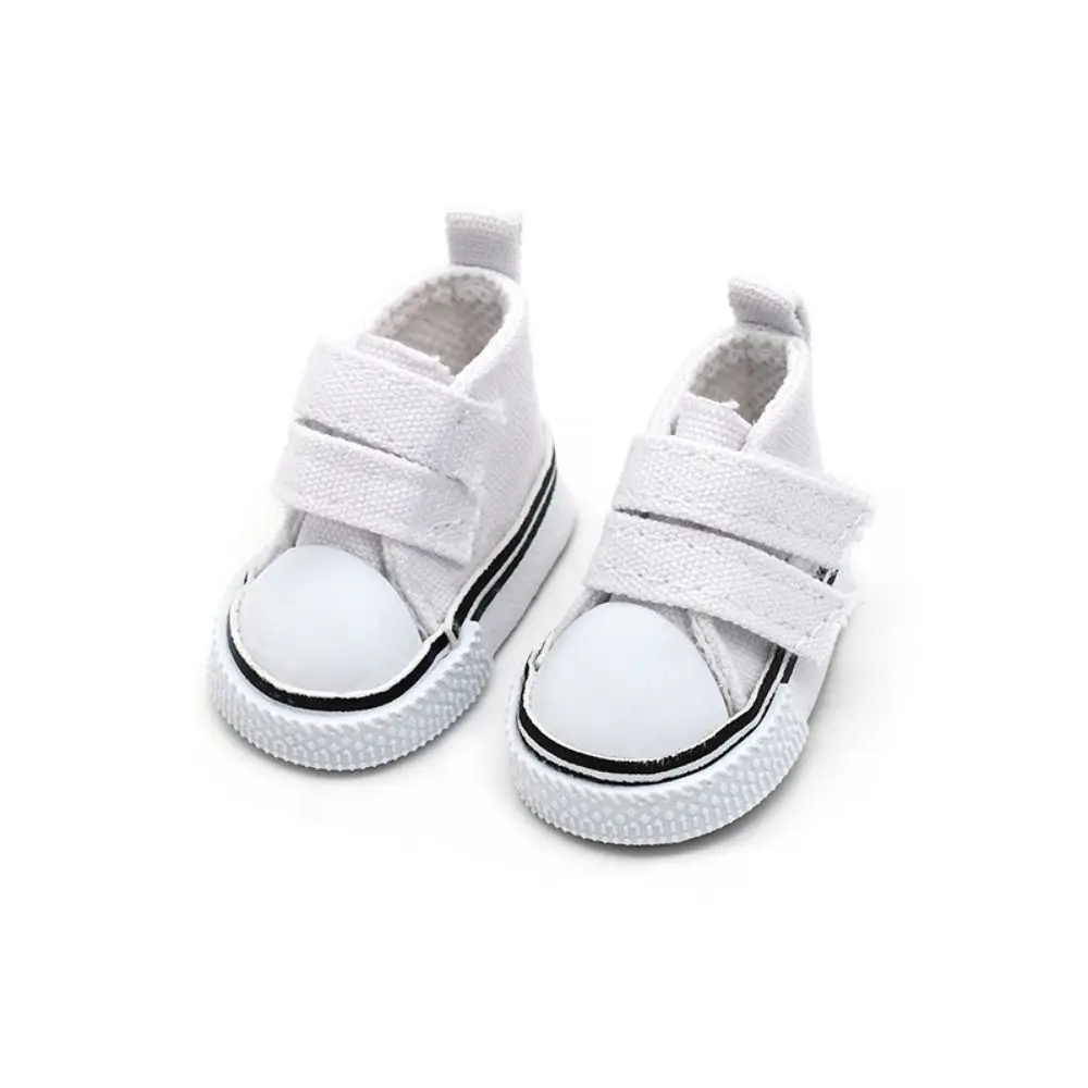 1 Pair 5cm Length Doll Canvas Shoes Mini DIY 1/6 Scale Mini Sneakers High Top Colorful Doll Sneakers Blythe Doll Toy