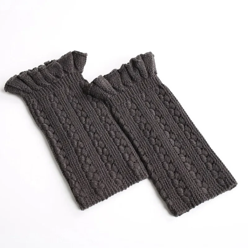 Knitted Warm Leg Warmers Foot Warmers Woolen Boot Covers Short Flower Turn The Mouth Sock Warmers SA288