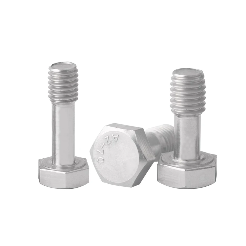 8# 10# 12# UNC UNF Thread DIN933 SUS304 Stainless Steel Hex Head Captive Screws Loose Bolts Anti-Loosening