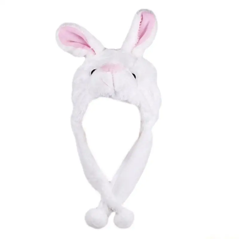 31BF Plush Hat Super Warm With Ear Flaps Funny Party Stuffed Animal Toy Winter Cap