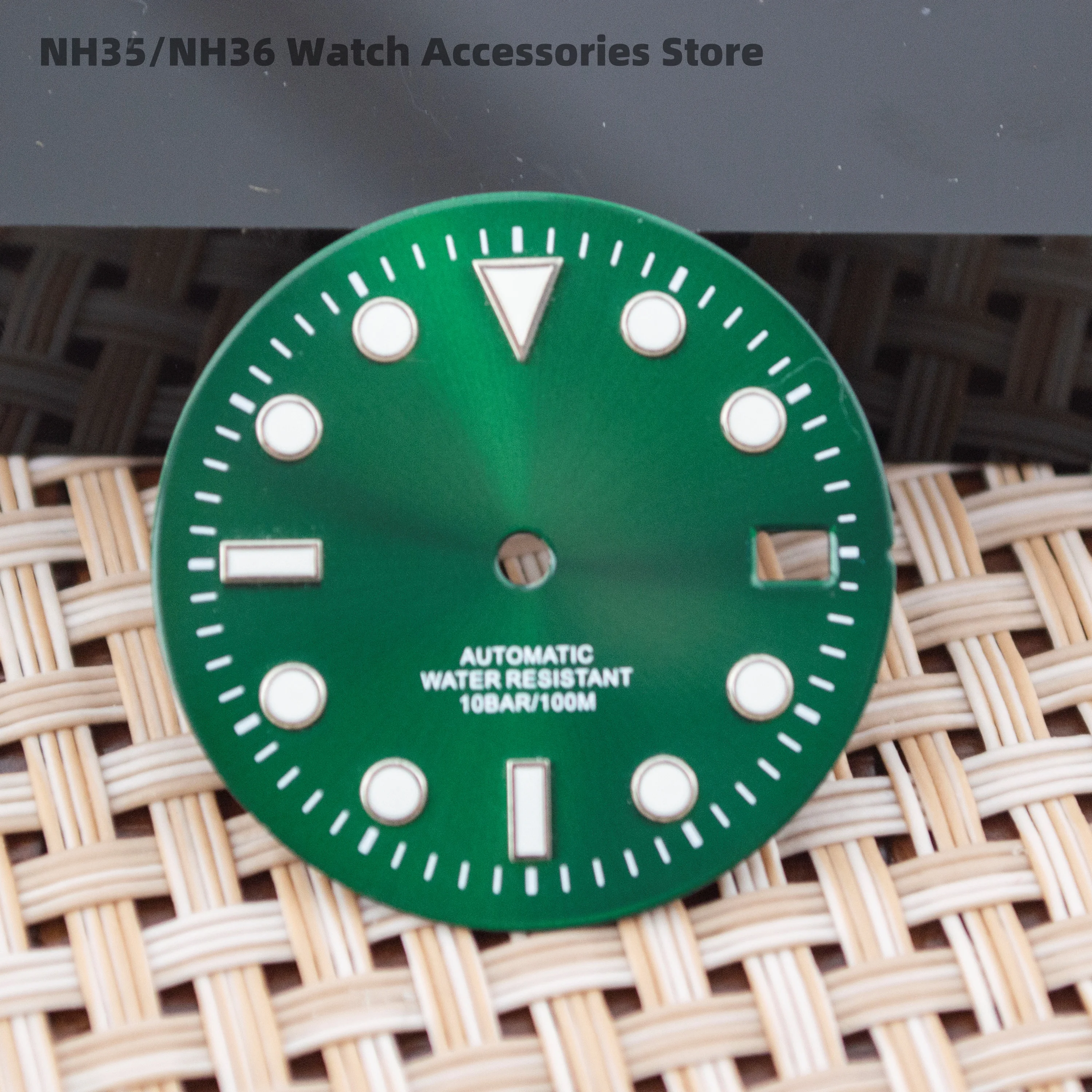 

NH35 Watch Dial Green Luminous Watch Faces 28.5mm Calendar Dial fit NH34 NH35 NH36 Movement SUB GMT Watch Dial