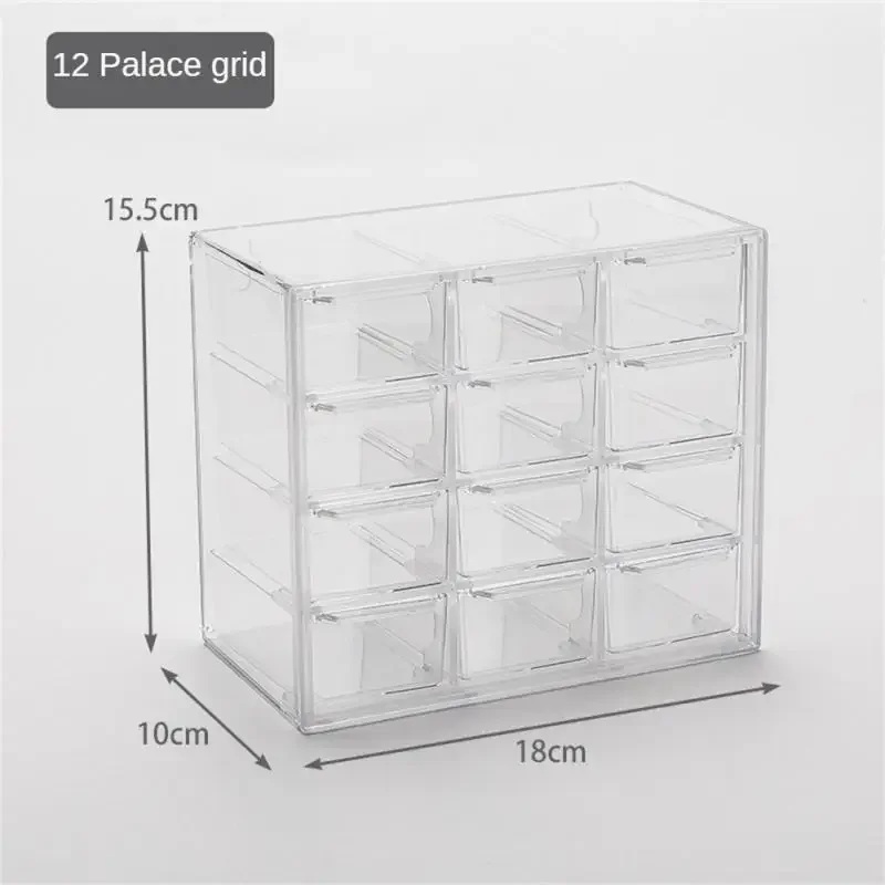 Cosmetic Storage Shelf Convenient Transparent Practical Dustproof Hanging Storage Accessories Jewelry Box 6/9/12 Grids New