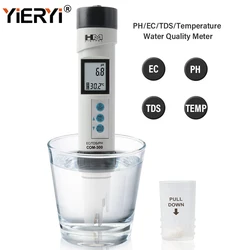 Yieryi COM300 phmetro 3 In 1 PH EC TDS rilevatore di temperatura Monitor ATC acquario piscina Tester di qualità dell'acqua strumento di conducibilità