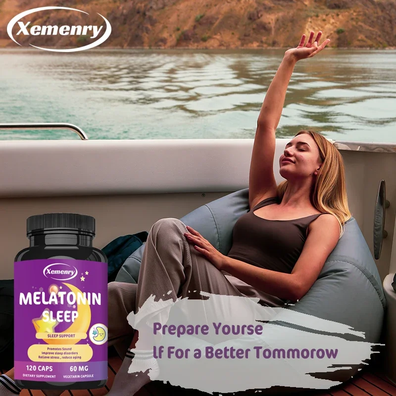 Melatonin, Promotes A Healthy Rest Cycle Deep Relaxation Calms The Mind Helps Fall Asleep Faster Nighttime Support Supplement