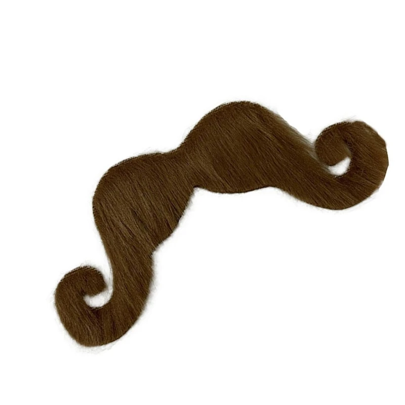 2025 New 1Pc Fake Mustaches Self Adhesive Novelty Hairy Beard Costume Facials Hair for Christmas Party Supplies Decorations