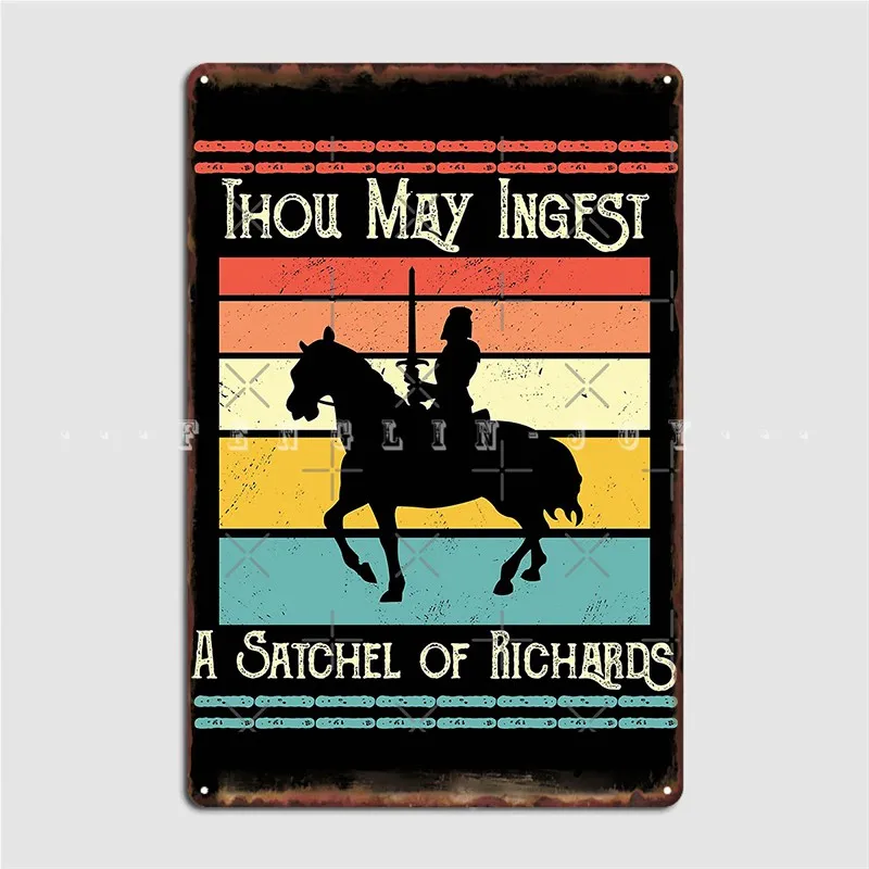 Thou May Ingest A Satchel Of Richards Metal Sign Club Party Bar Cave Vintage Wall Decor Tin Sign Posters