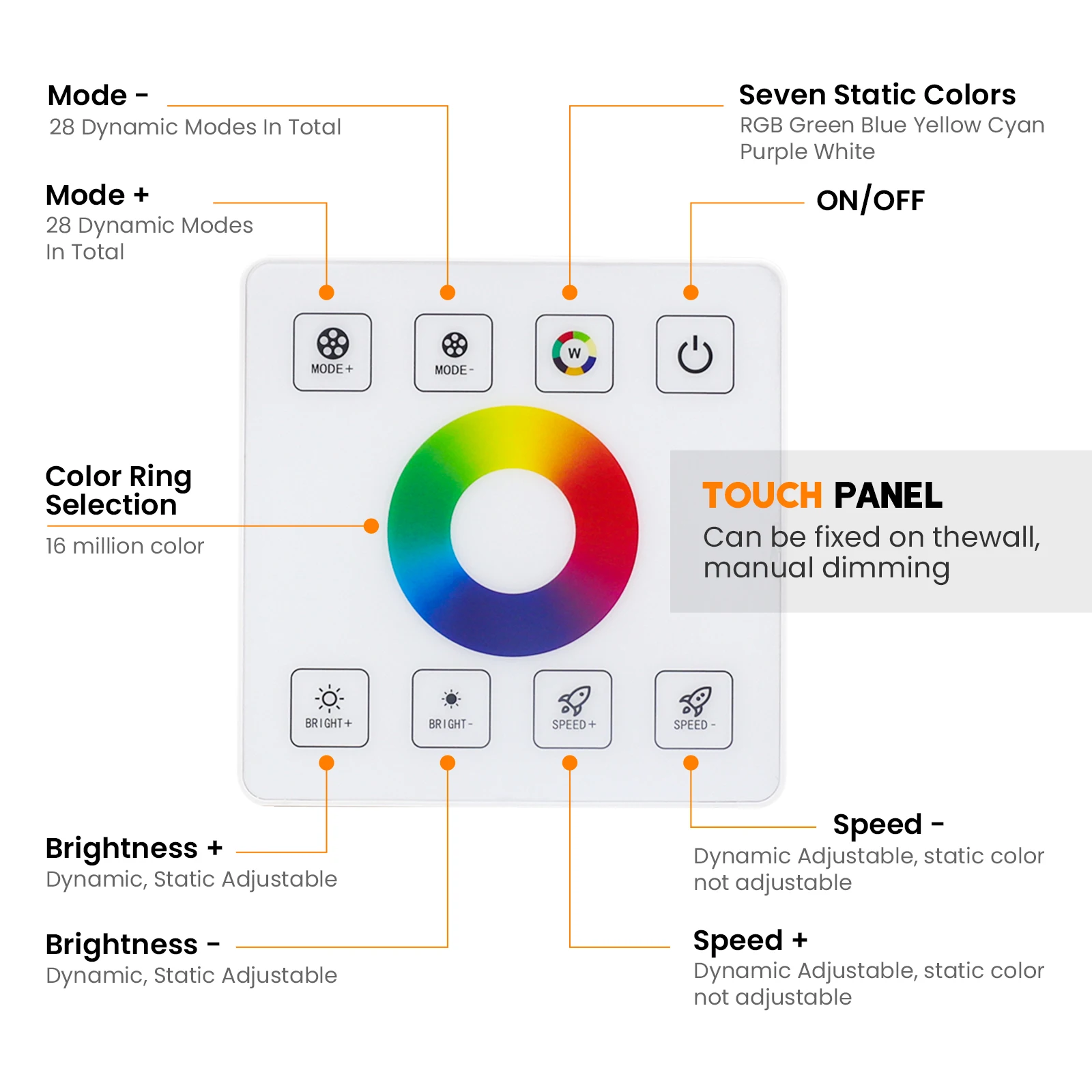 Tira de luces LED de neón RGB con Control remoto táctil y Control de Panel táctil AC 110V 220V 5050 SMD cinta de letrero de neón decoración al aire