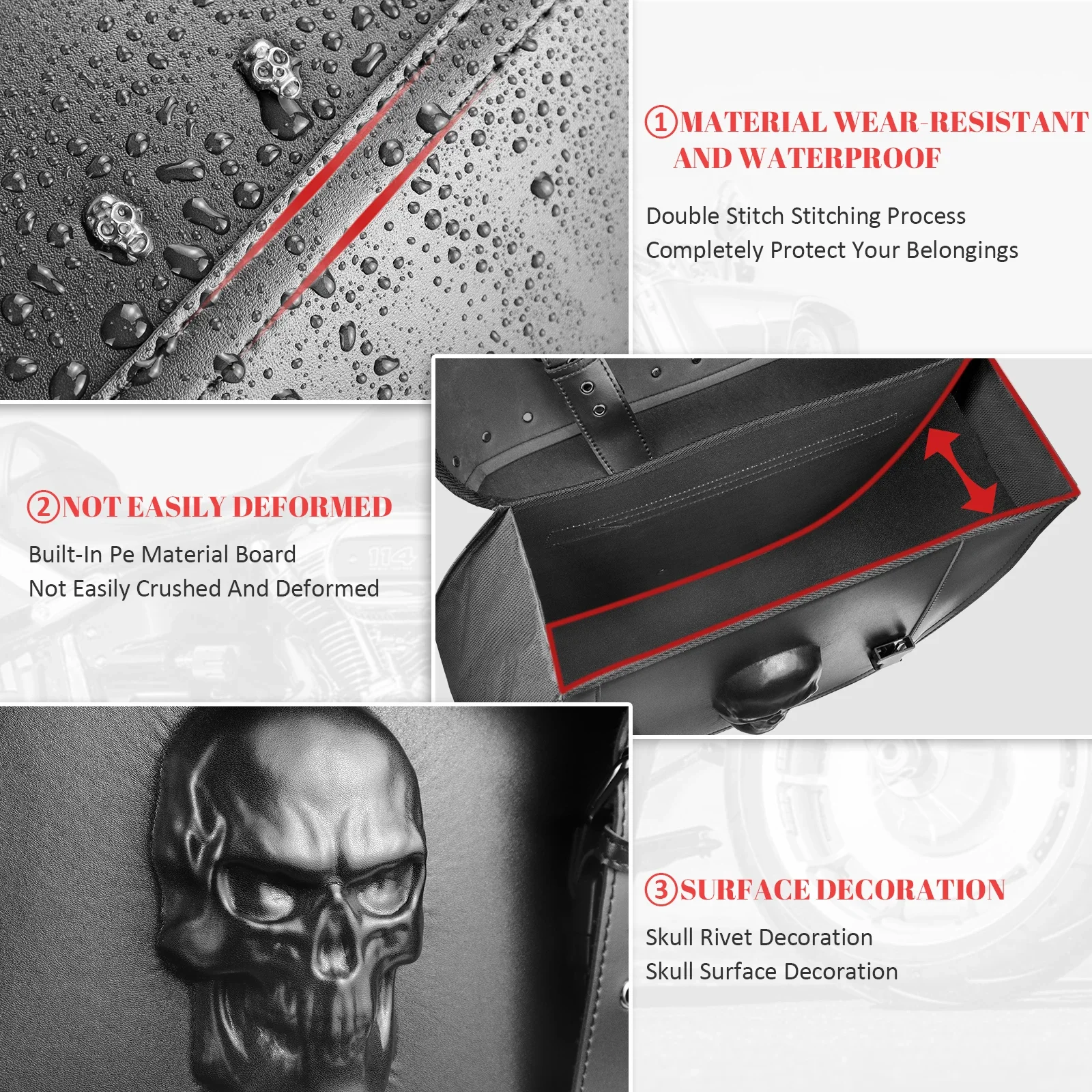 

2026unique High Quality Motorcycle SaddleBag Tool Side Bag Storage Luggage Fits for Harley Sportster Softail Dyna Motorcycle Un