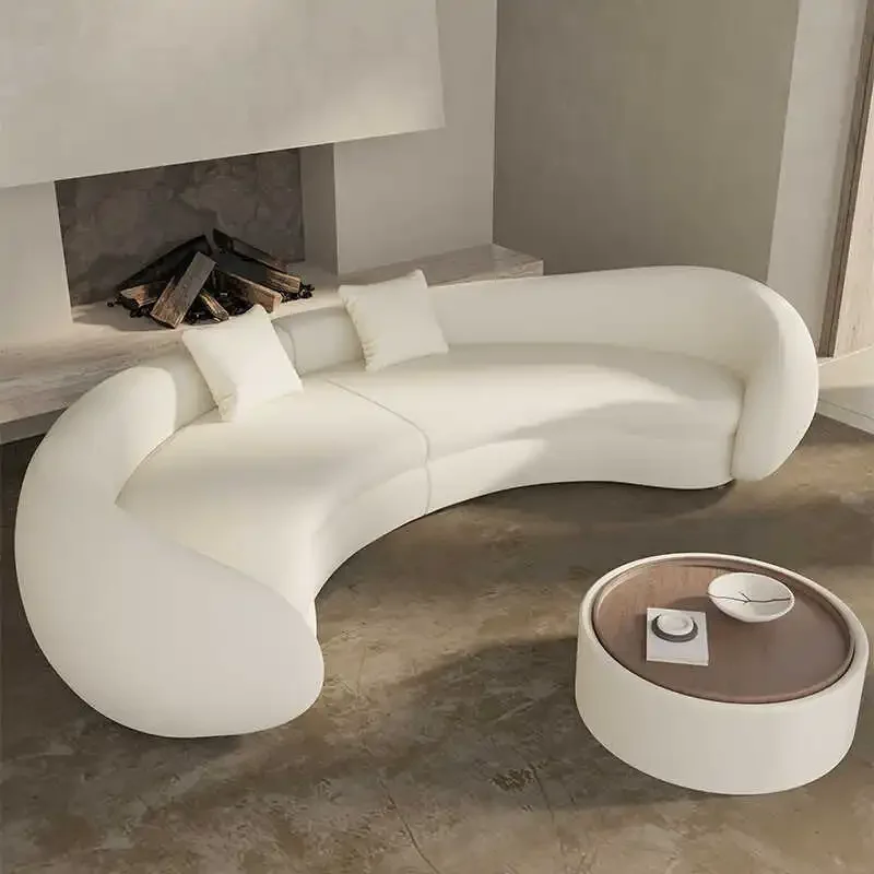 

Light Luxury European Living Room Sofa Curved Christmas Cream Clouds Couch Ergonomic Reading Sofa Sala De Estar Home Decoration