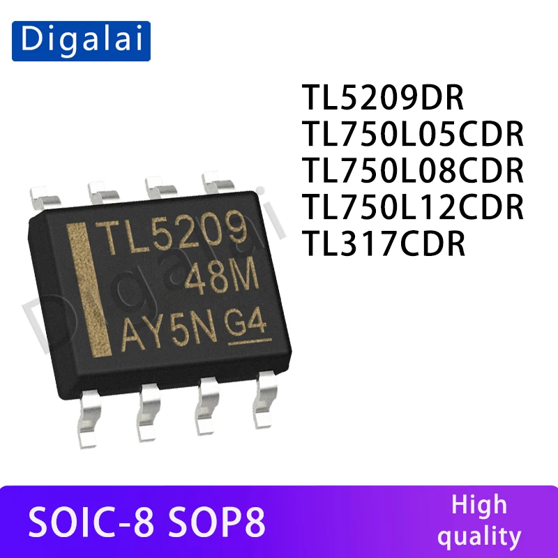 DGL 100%Original TL5209DR TL750L05CDR 750L08 750L12  TL317CDR SOIC-8 Low voltage linear regulator chip