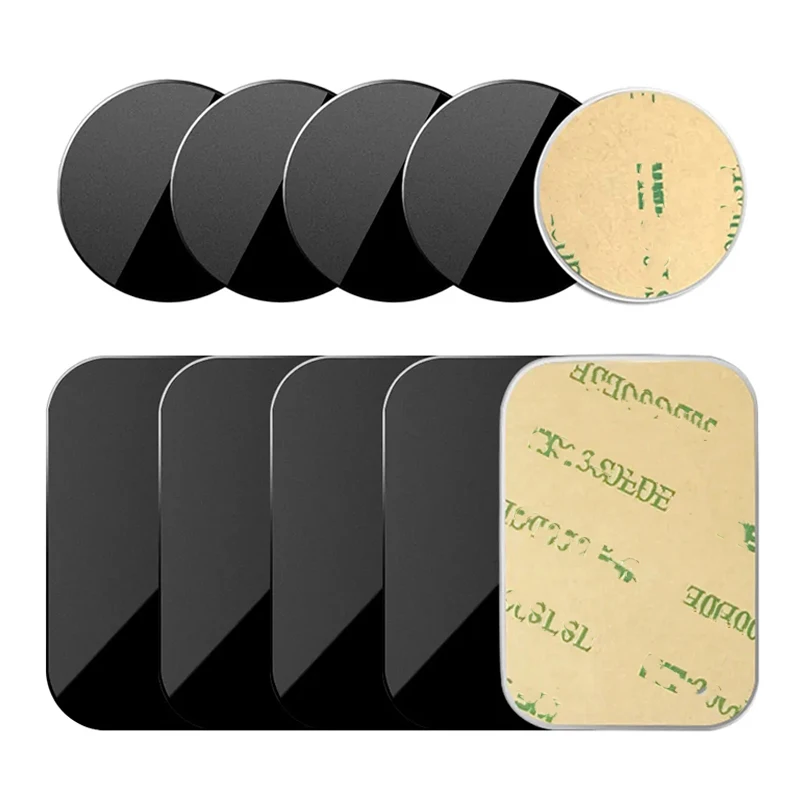 Placa de Metal magnética para soporte de teléfono de coche, hoja de hierro Universal, pegatina de disco, soporte magnético para teléfono móvil para todos los teléfonos inteligentes