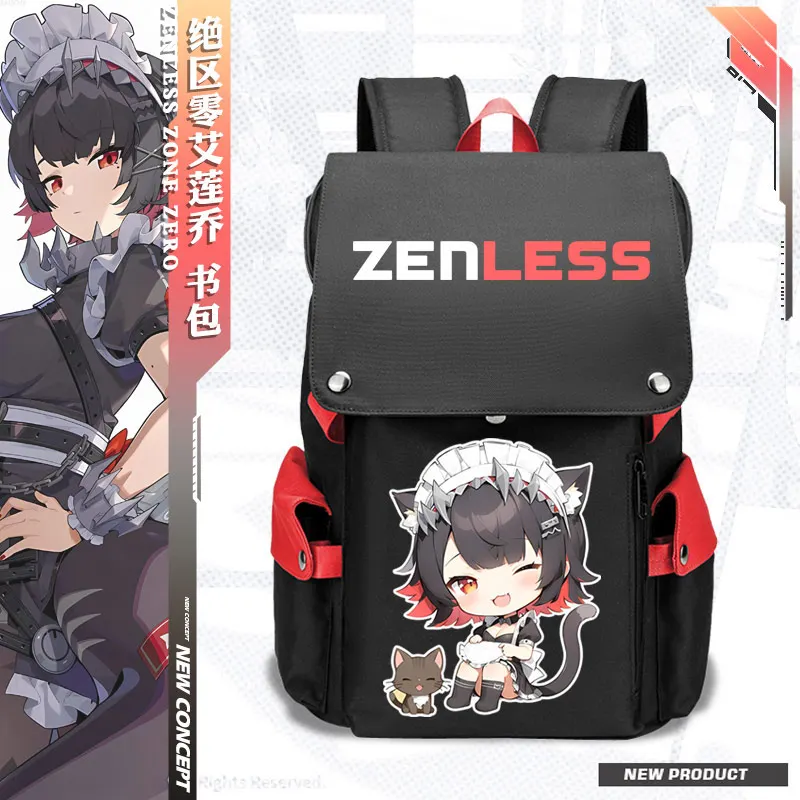 

Game Anime Zenless Zone Zero Ellen Joe School Bag Student Backpack Game Men Women Versatile Casual Backpack