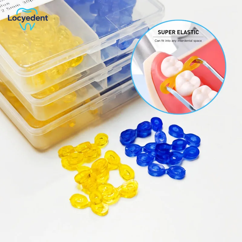 60Pcs Dental Elastic Rubber Fixing Wedges Matrix Matrices Dam Composite Tooth Separator Interdental Silicone  Dentistry Tools