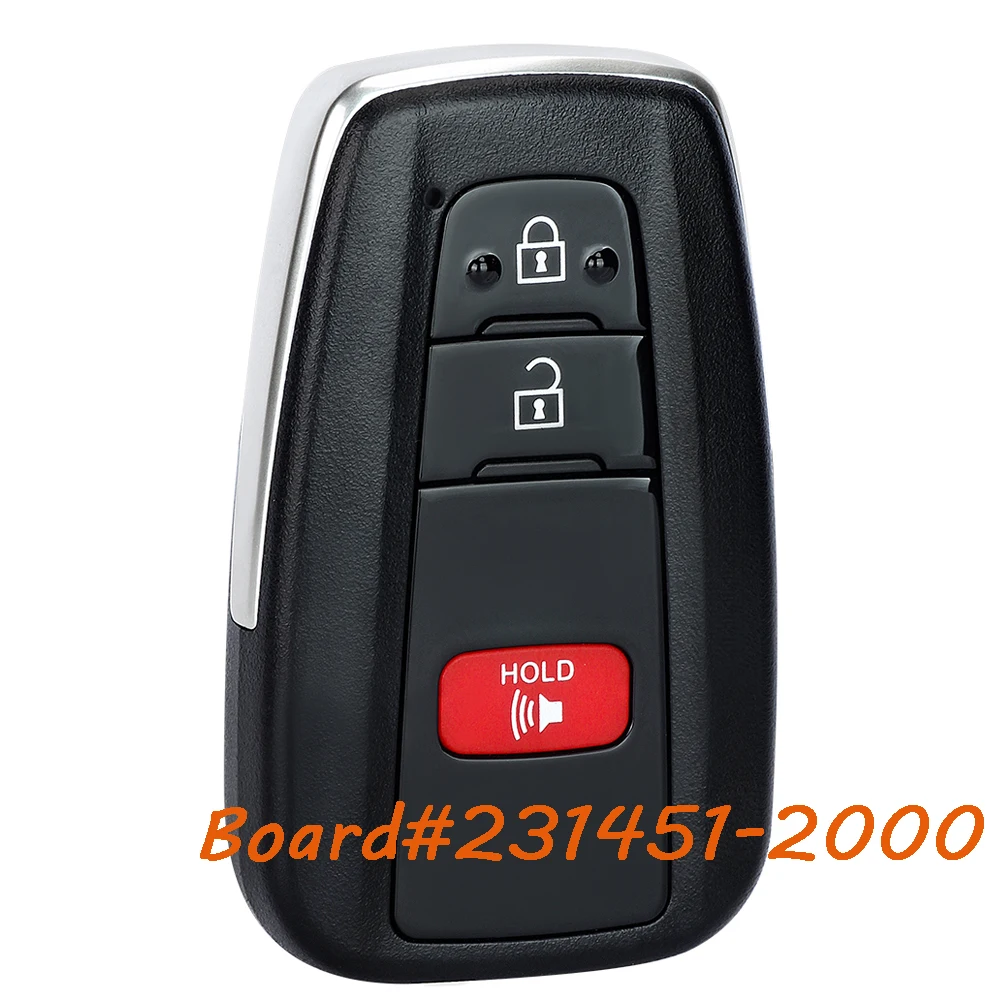 KEYECU 231451-2000 Chiave A Distanza Senza Chiave Intelligente Fob per Toyota Corolla 2019 2020 2021 2022 HYQ14FB 314.3MHz 3 Bottoni