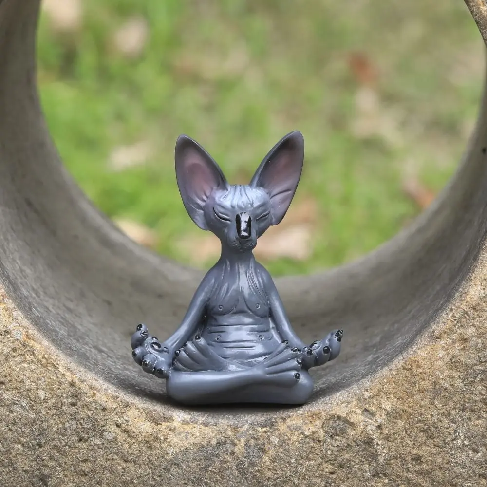 Figurine de chat sans poils en résine, Simulation de chat Sphinx, chat sans poils, modèle Animal, artisanat de bricolage