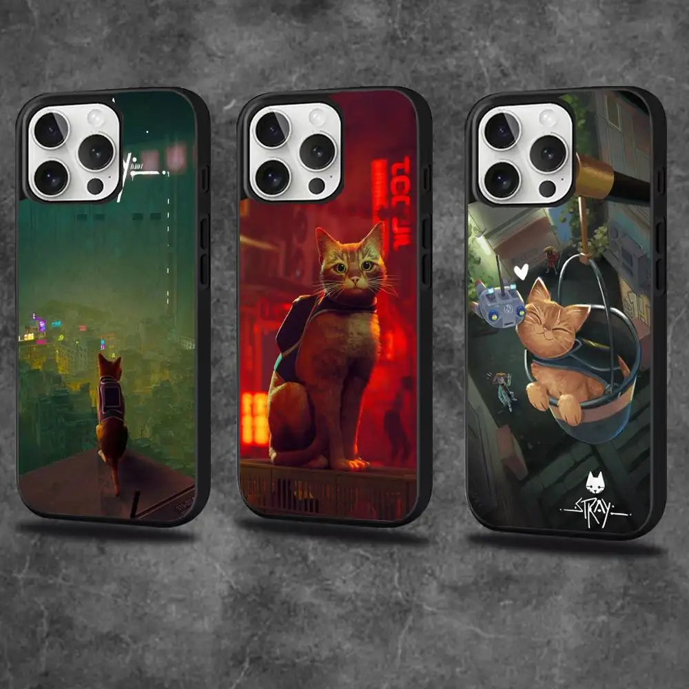 

S-Stray Cat Game Phone Case For iPhone 17,16,15,14,13,12,11,Pro,Max,Plus,Mini,SE4,E Magnetic Magsafe Wireless Charging