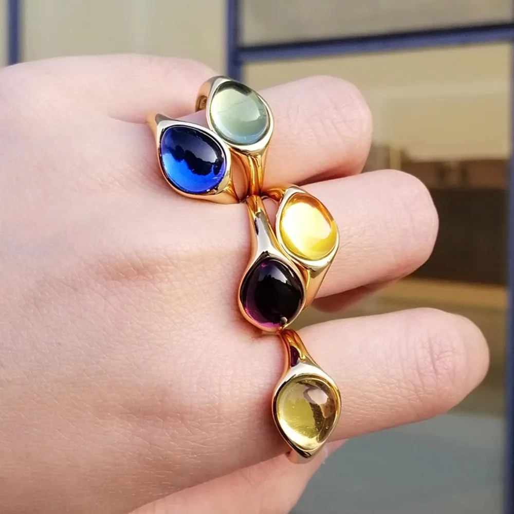 

ALLNOEL 100% стерлингового серебра 925 пробы, кольца с яркими кристаллами для женщин, груша, зрачок, зеленый аметист, цитрин, MutilColor, драгоценный камень, изысканные драгоценности