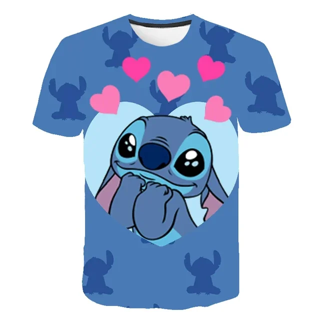 Disney Needle T-shirt Children's Summer Cartoon Men and Women T-shirt Fashion Boy Girl 3D Printed Cute Hot Seller T-shirt