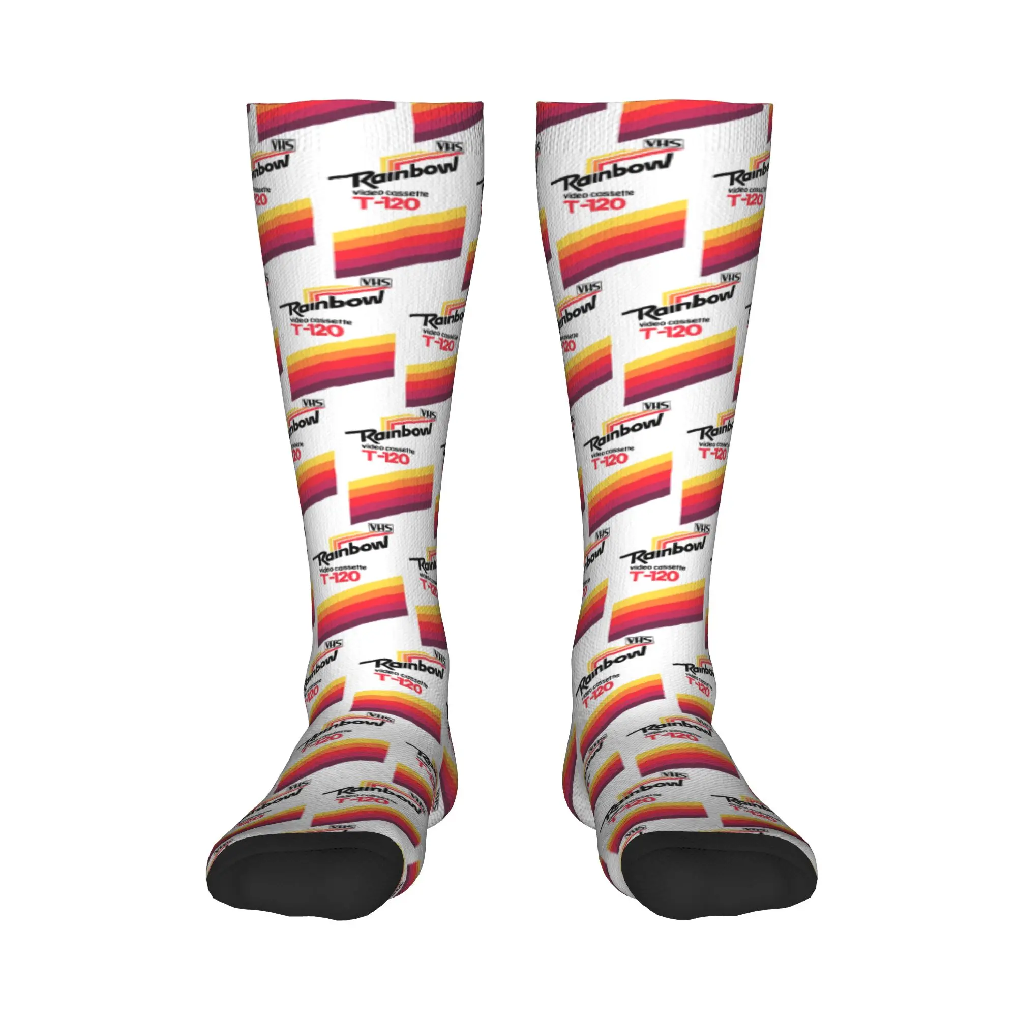 

Всесезонные чулки для экипажа, ретро VHS лента, эстетические носки Vaporwave, Harajuku, повседневные длинные носки в стиле хип-хоп, аксессуары для мужчин и женщин