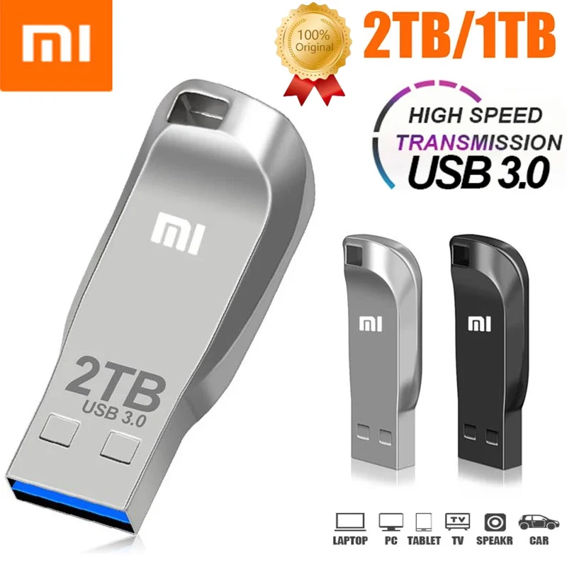 Xiaomi-unidad Flash USB 3,0 de Metal Original, almacenamiento de transferencia de gran capacidad, alta velocidad, 2 TB, resistente al agua, memoria U Disk, nuevo