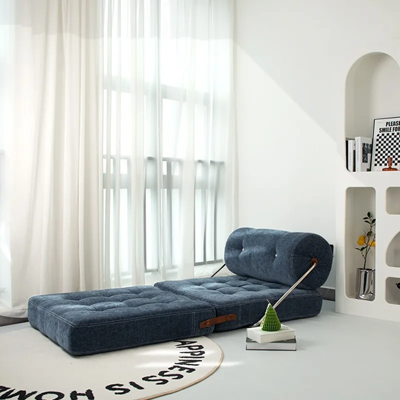 أرائك غرفة المعيشة القابلة للطي على شكل كتلة التوفو كرسي صالة فردي شيربا أريكة غرفة المعيشة سرير إبداعي فاخر وحديث ديكور بسيط