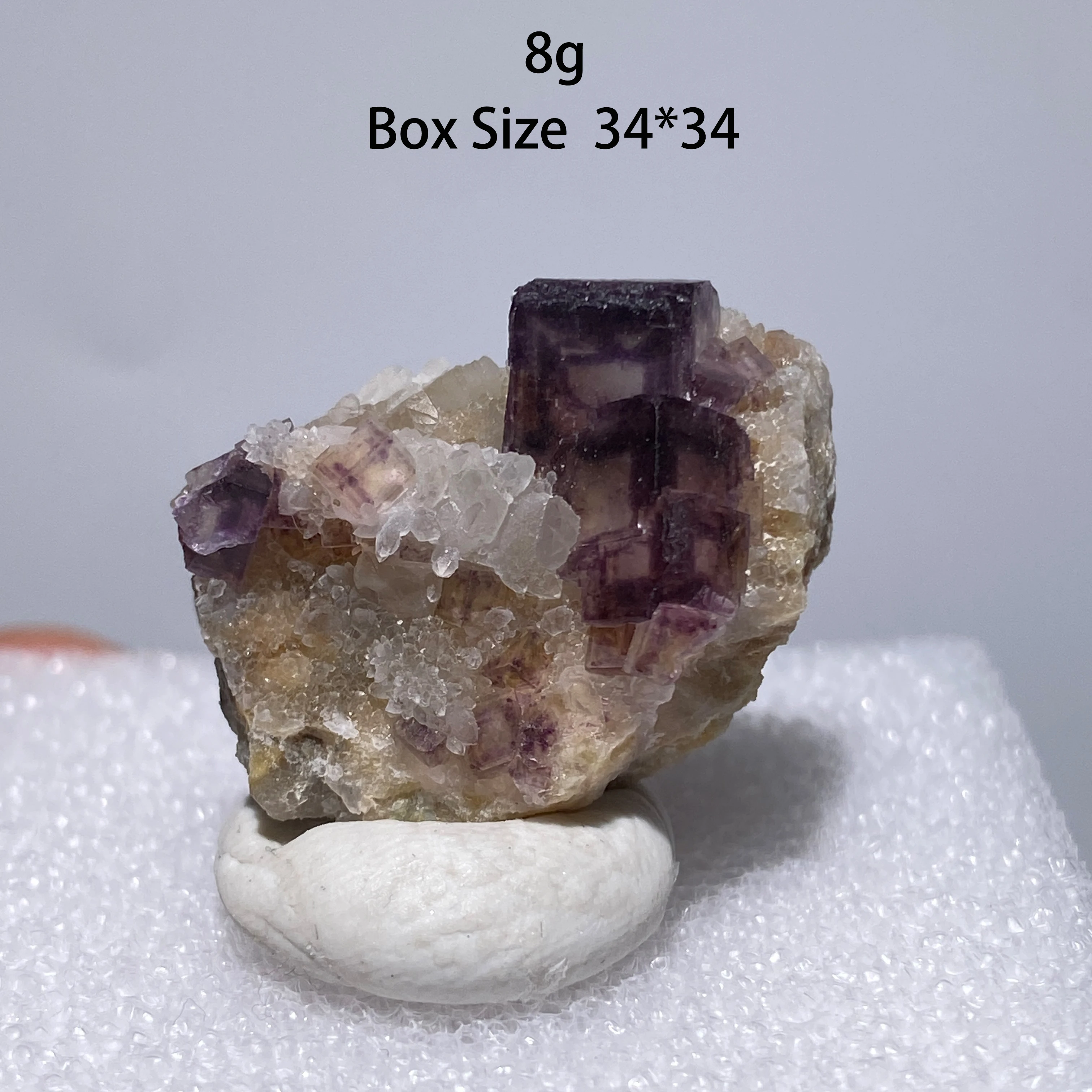 Natural Inner Mongolia Fluorite Quartz Crystal Ore Mineral Specimen Healing Stone For Home Decoration And Teaching