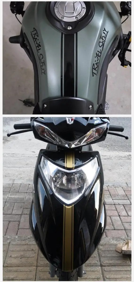 Personalisierte Aufkleber für Motorrad-Kraftstofftanks und Schutzbleche, Aufkleber für Elektrofahrzeuge, wasserdichte Kratzschutz-Aufkleber für Retro-Motorräder – Detail 4