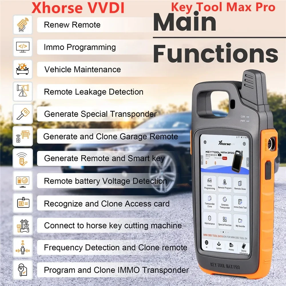 Xhorse VVDI Key Tool Max PRO Key Programmer With Xhorse VVDI MINI OBD Tool Or Super Chips For Function Support Read Voltage