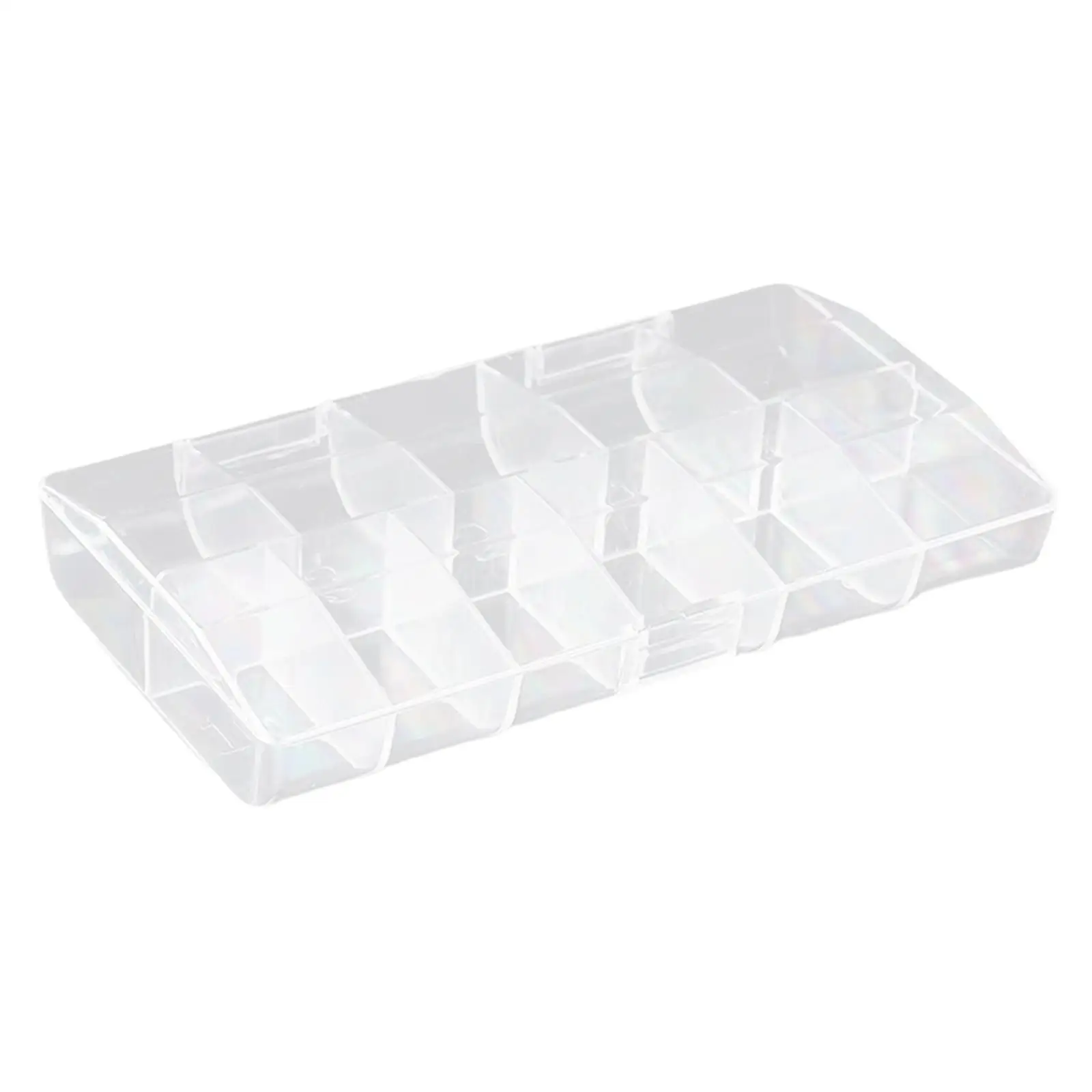 11 Compartments Nail Art Decoration Storage Box Convenient False Nail Clear