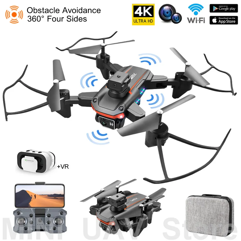 KY603 Mini UAV Drone VR 4K Camera Folding FPV Quad Rotor Aircraft Obstacle Avoidance Remote Control Helicopters Toys Free Return