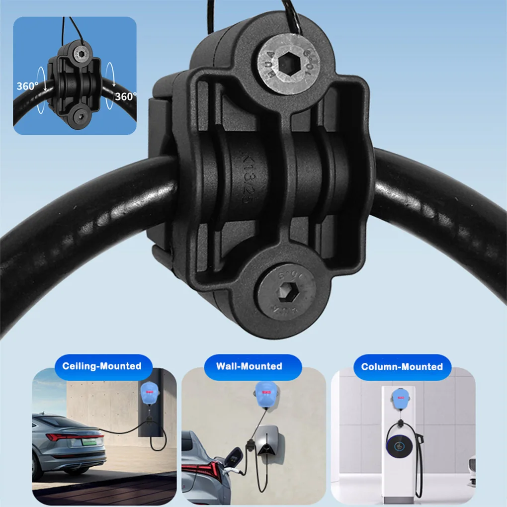 EV Charging Cable Automatic Retractor 2KG/2.5KG Pull Wire -up Device For EV Charger Electric Vehicle Charger Cord Organizer