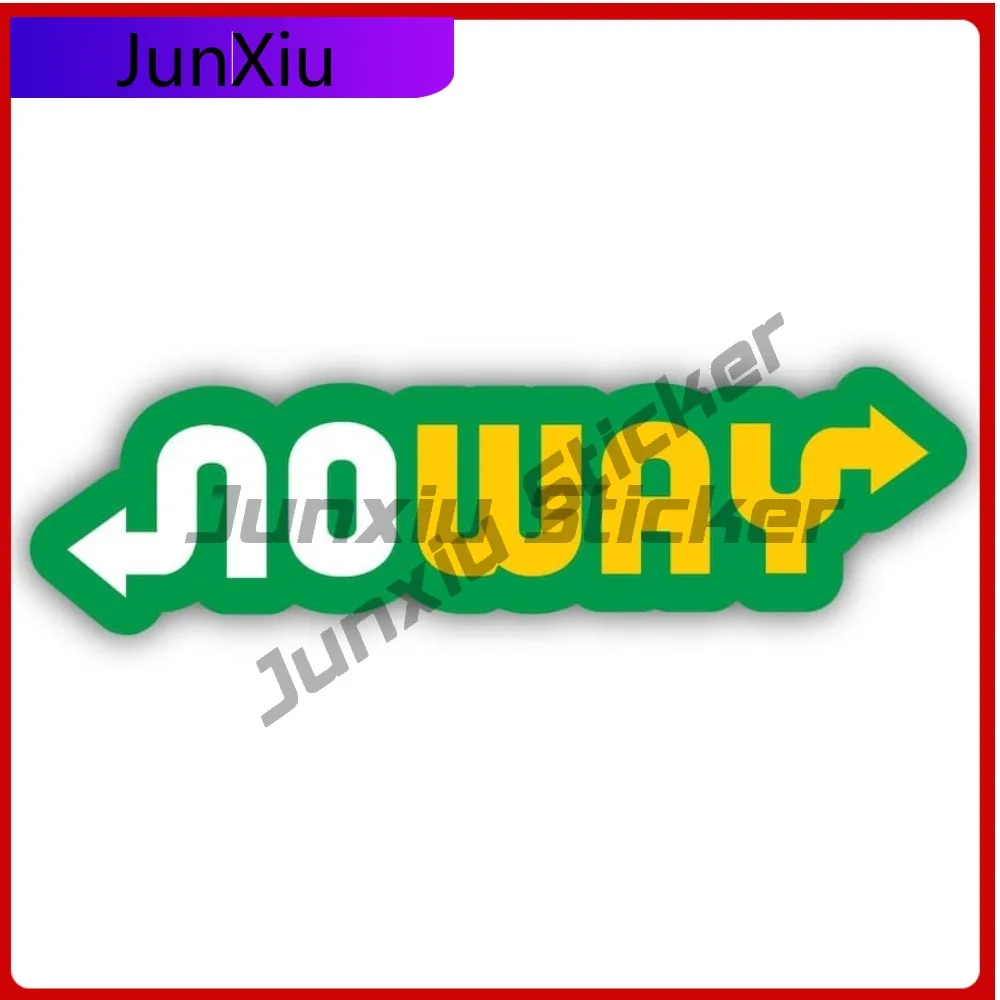 

No Way Vinyl Matte Sticker Adult Humor Fast Food Vinyl Decal Waterproof Sticker Accessories Car Laptop Wall Window Bumper Anti S