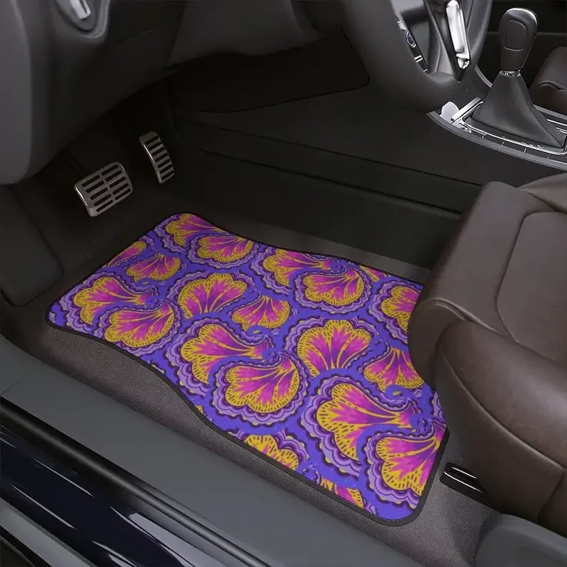 

Abstract Art Car Floor Mats,Purple Pscychedelic Car Floor Mats,Aesthetic Retro Car Accessories,Gift for New Drivers