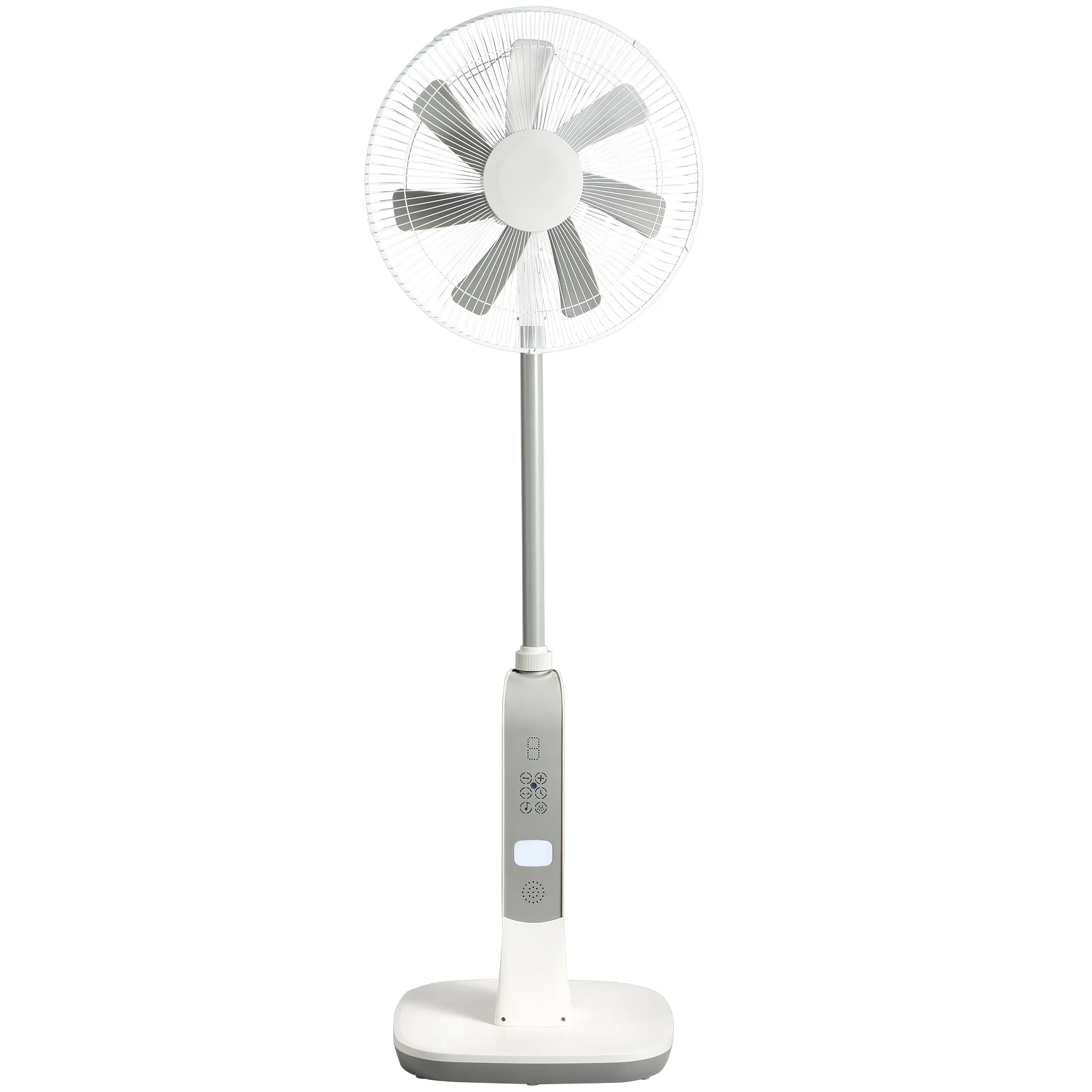 

16-Inch Digital Emergency Cooling Electric Floor Fan Large Capacity Solar Rechargeable Battery New Model 12V Plastic Music