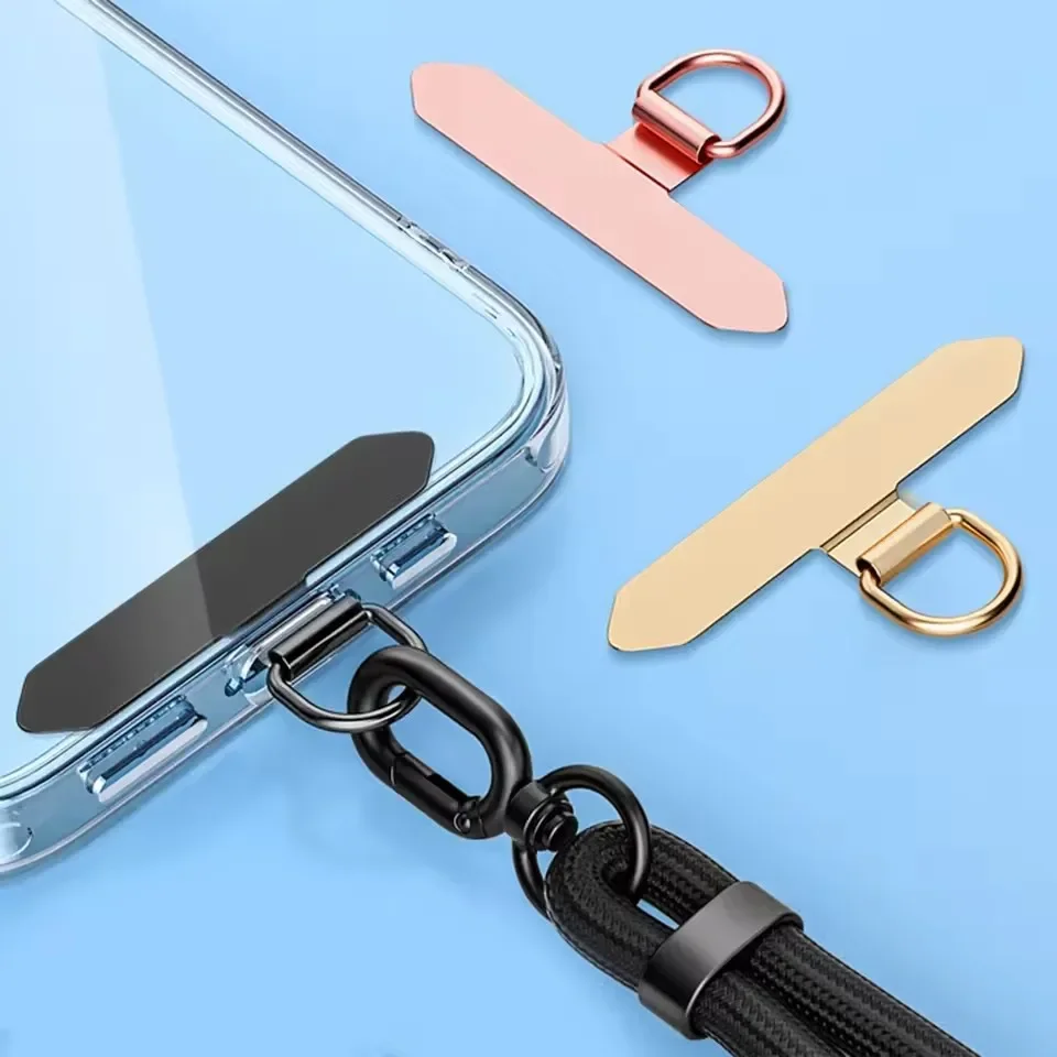 분실 방지 전화 끈 범용 교체 커넥터 테더 탭 클립 아이폰 용 금속 카드 패드 어댑터 삼성 보안 맞춤