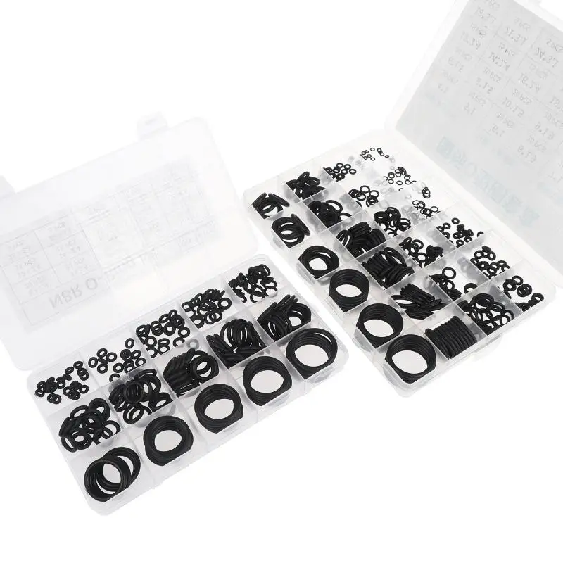 1Box Universal Fit NBR O-Ring Seal Assortment Kit Waterproof Gasket Washer for Plumbing Car Faucet Pipe Repair