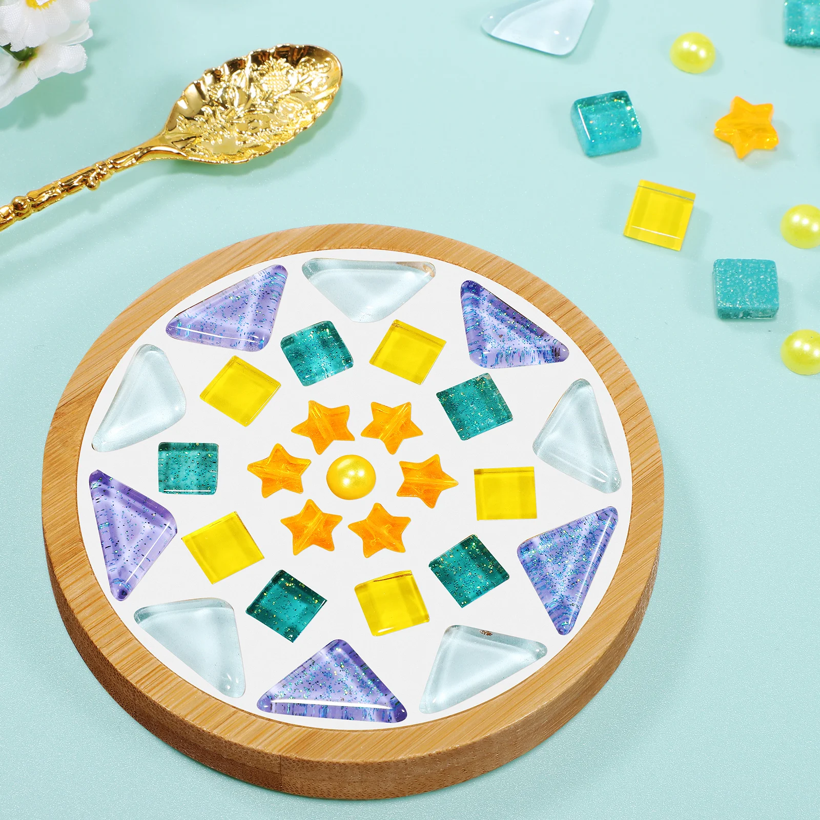 

1 DIY Coaster 9 5x9 5cm Wooden Base Kit Cup Coasters Making Supplies Drink Coaster Accessories Craft Projects Adult Gifts