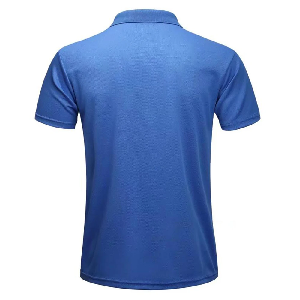 Quick Dry Breathable Golf Polo Shirt Men Summer Short Sleeve Polyester Running Collar T-shirt Sports Camisa Polo T Shirt For Men