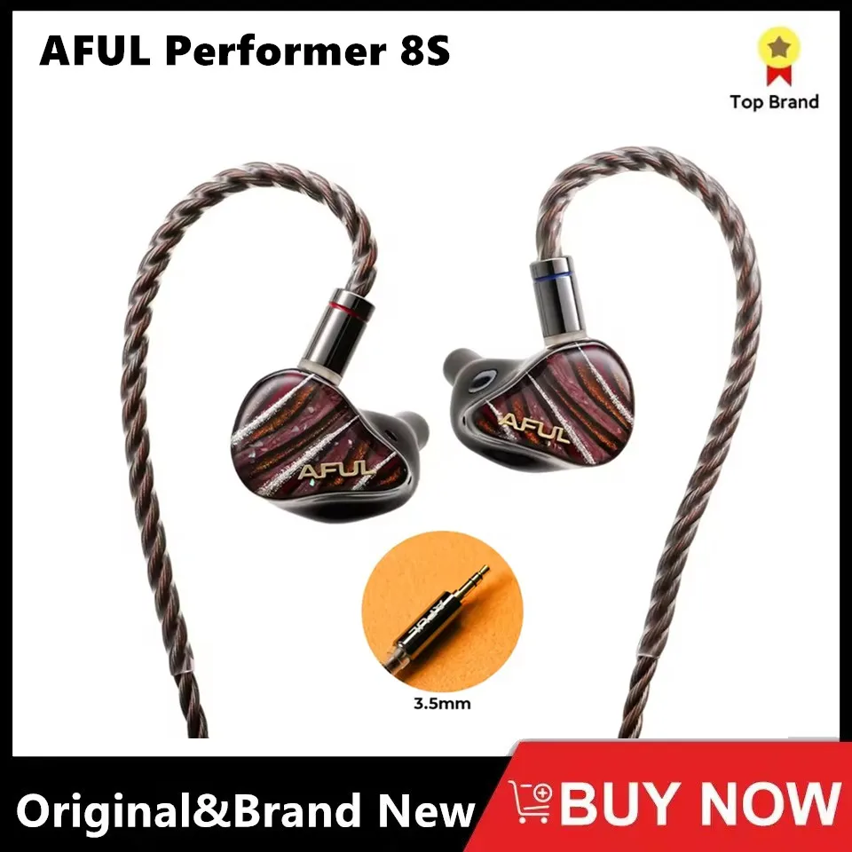 AFUL Performer 8S HiFi イヤホン 1DD+6BA+1パッシブラジエーター+1マイクロ平面型インイヤー有線ヘッドホン ミュージックイヤホン IEM AFUL P8S HiFiGo