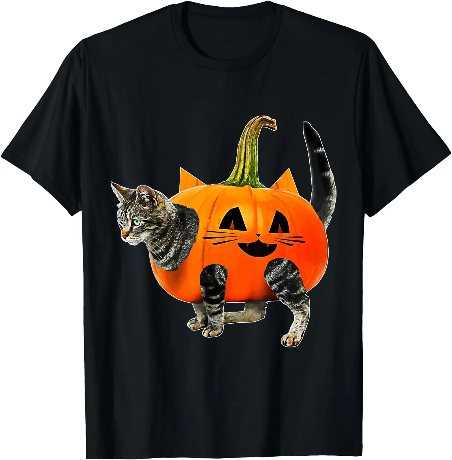 

Funny Halloween Jack-O-Lantern Pumpkin Cat Shirt for Men T-Shirt for Men Women Graphic T Shirts Men Clothing Shirts for Men