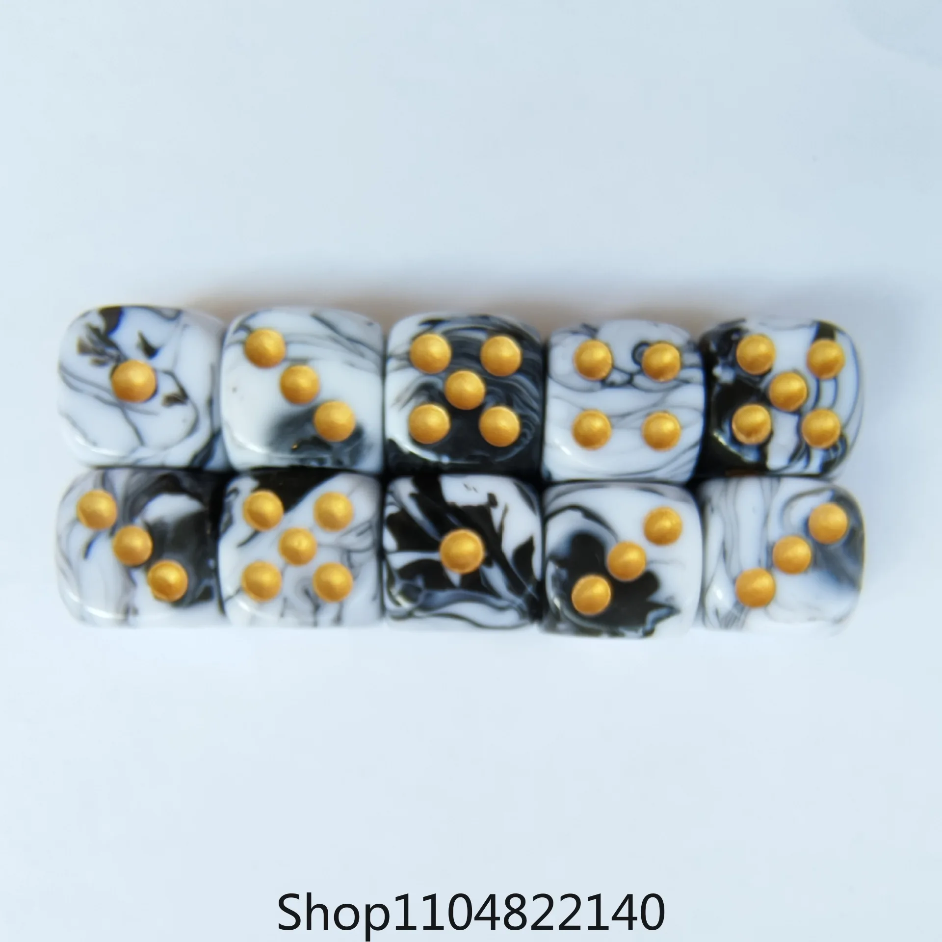 

10 шт., 16 мм, двухцветный набор кубиков D6 — 6-сторонние акриловые игровые кости для ролевых игр, настольных игр, вечеринок и клубов, многогранные кубики с круглыми углами