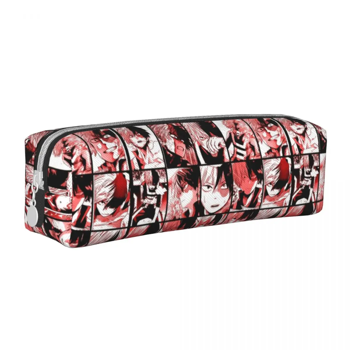 Cute Todoroki Shoto Collage Pencil Case My Hero Academia Pencil Box Pen Large Storage Pencil Bags Students Zipper Stationery