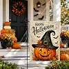 Halloween Pumpkin Garden Flag for Outside 12x18 Inch | Weather resistant, double-sided yard flag. Features a Festive jack-o- jjp