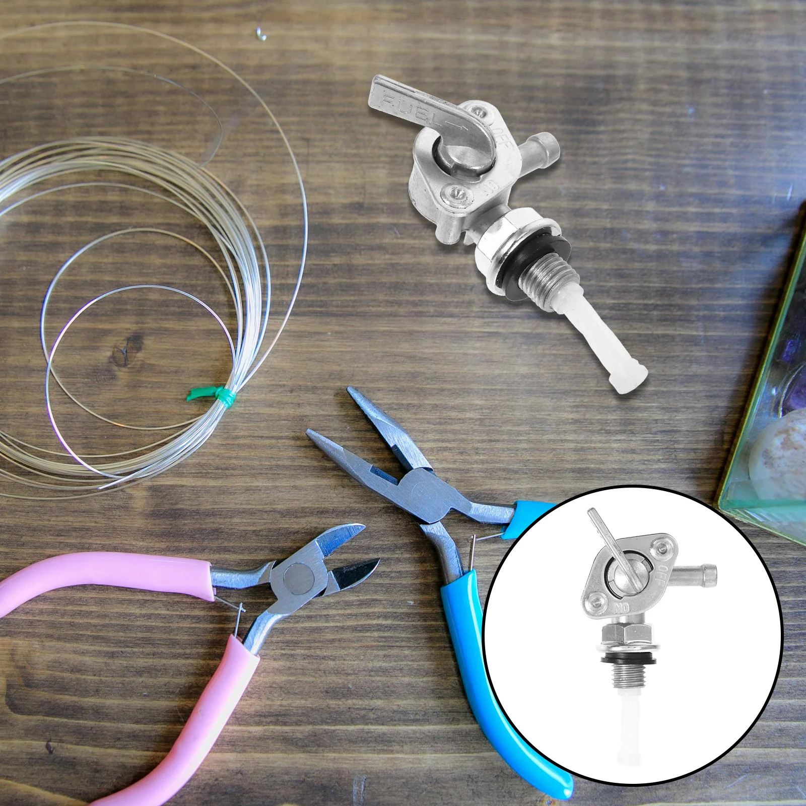 

Fuel Tank Shut Off Valve Generator Fuel Petcock Valve 28-1783-V M10x1.25 Diesel Engine Motorized Bike Mini Bike Parts