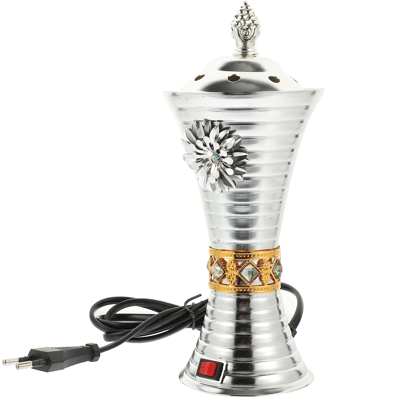 

Electric Incense Burner Aroma Retro nament Reusable Censer Holder Storage Suitable Living Room Bedroom Yoga Room Easy Clean